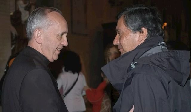 Brunelli e Bergoglio, quando ancora era arcivescovo di Buenos Aires