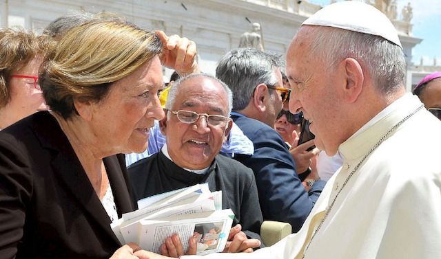 Andreana Bassanetti con papa Francesco