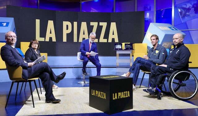Da destra, Efrem Morelli, Giacomo Gentili, Giovanni Palisto, Cristina Coppola e Alessandro Rossi