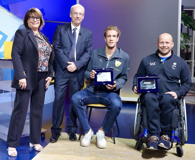 Da destra, Efrem Morelli, Giacomo Gentili, Alessandro Rossi e Cristina Coppola